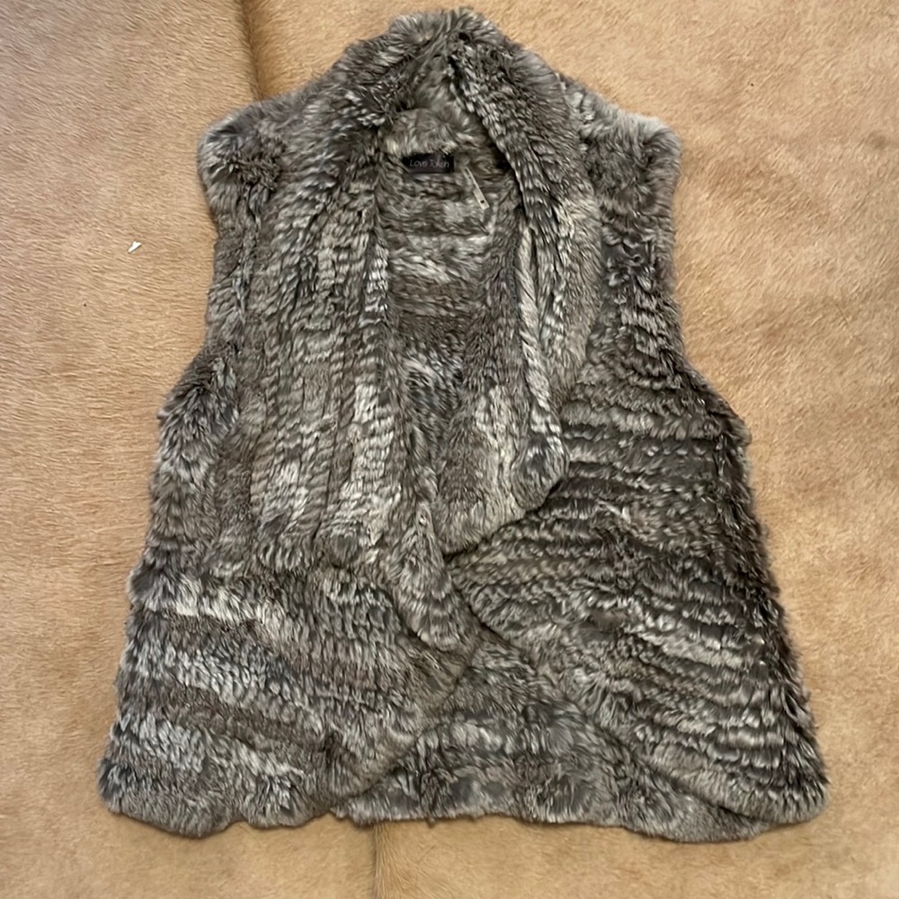 Rabbit fur vest